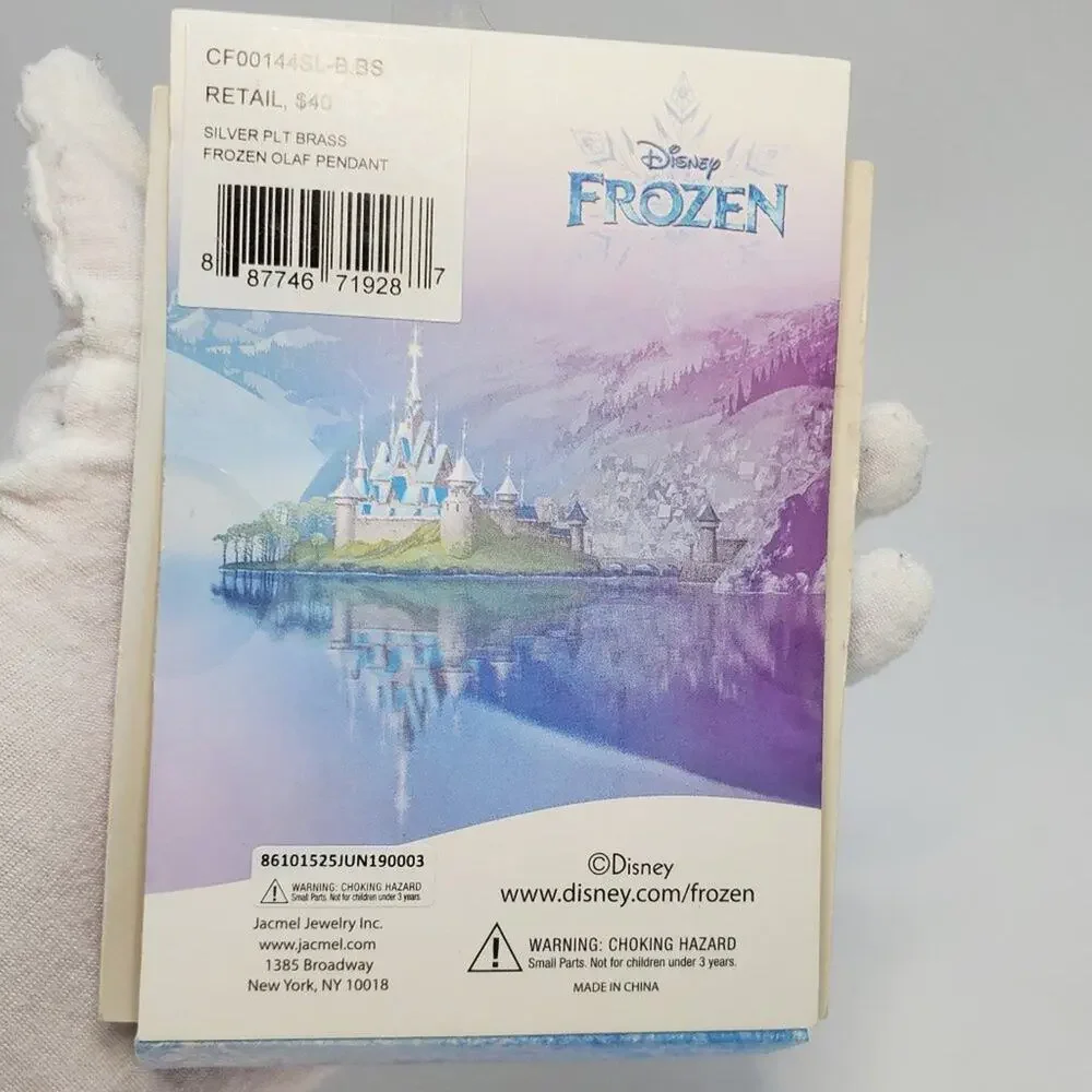 Disney Frozen Olaf Fine Silver Plated Necklace NIP